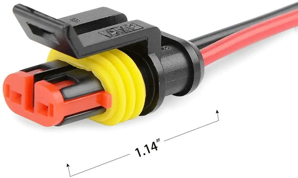 10Pack 16AWG 2-Pin Way Waterproof Wire 1.5mm Series Terminal Connector