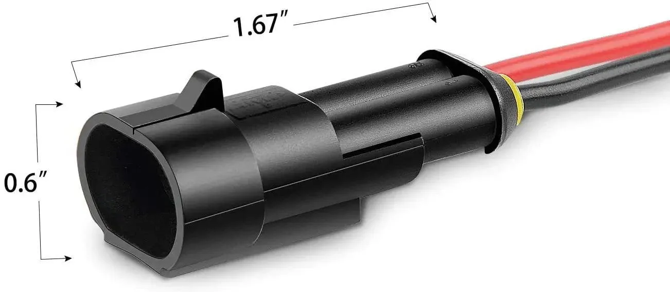 10Pack 16AWG 2-Pin Way Waterproof Wire 1.5mm Series Terminal Connector