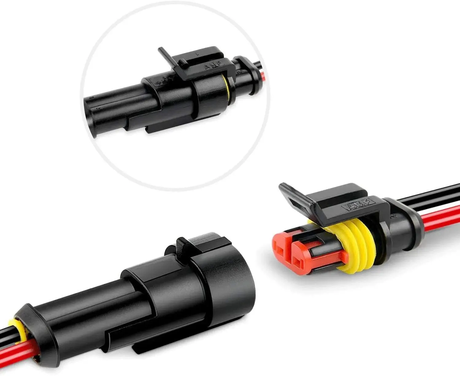 10Pack 16AWG 2-Pin Way Waterproof Wire 1.5mm Series Terminal Connector