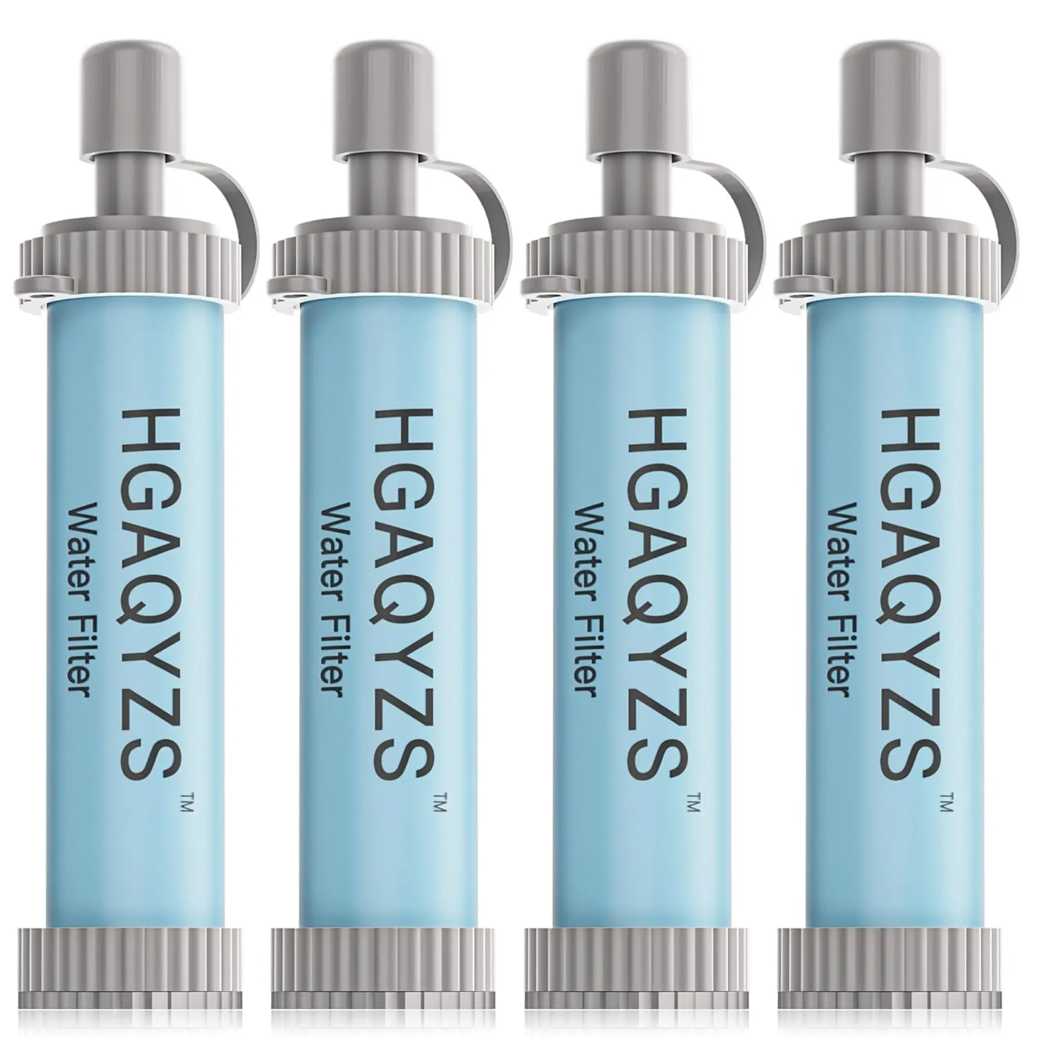 4 Packs of Water Filter Straws, Portable Personal Water Filtration System, Ultrafiltration Water Purifier, Emergency Preparedness for Camping, Hiking, Drinking, Travel, Hunting, and Family Outings