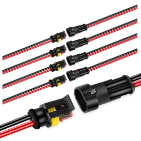 5Pack 2-Pin Way 16AWG Wire 1.5mm Series Terminal Connector