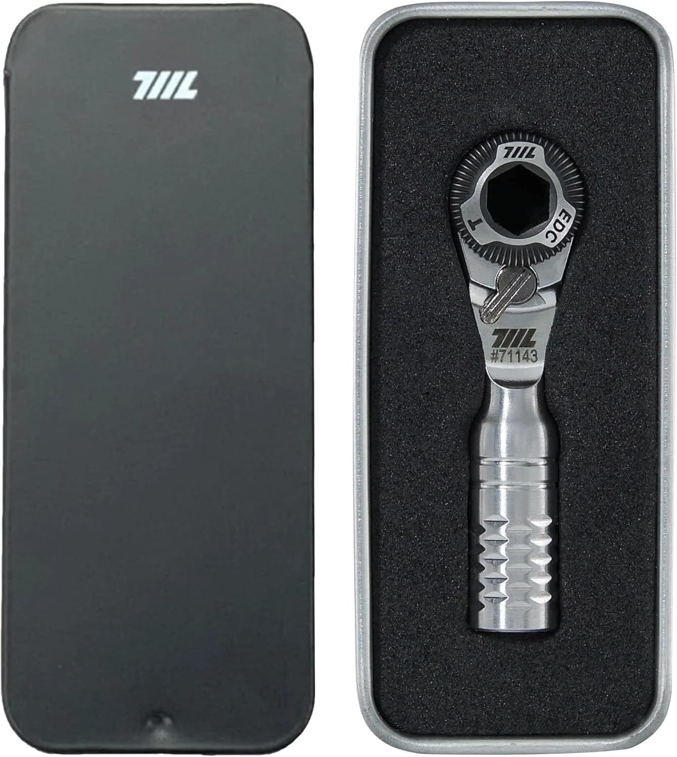 711L Mini Ratchet Wrench TG - One of the World's Smallest 1/4" EDC Ratchet Wrench For Tight Spaces - Stainless Steel - For Double-ended Bits