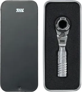 711L Mini Ratchet Wrench TG - One of the World's Smallest 1/4" EDC Ratchet Wrench For Tight Spaces - Stainless Steel - For Double-ended Bits