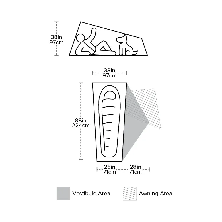 Big Agnes Copper Spur UL1 Tent (2022) - 1 Person, 3 Season