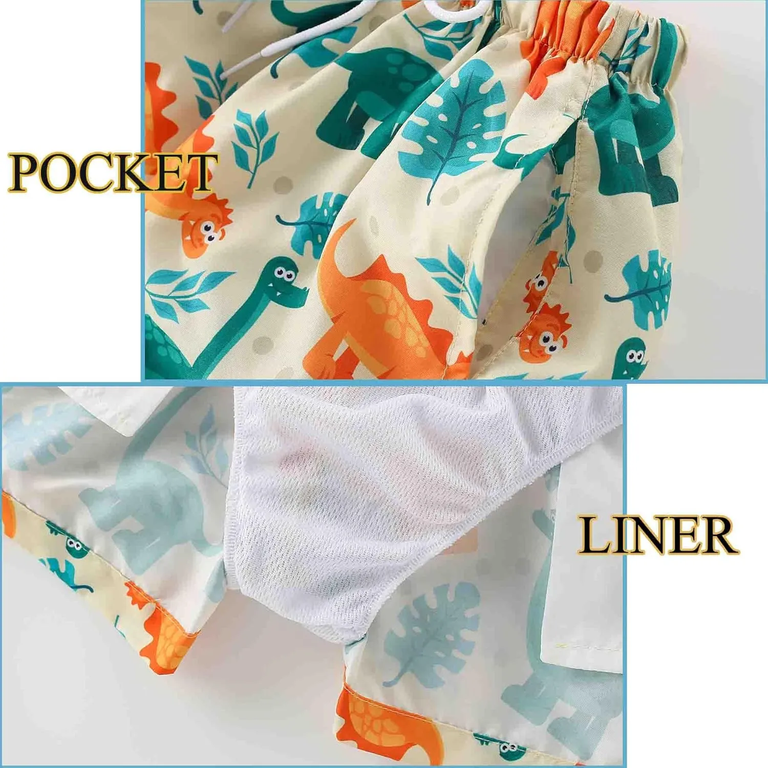 Boys Swim Trunks Quick Dry Swim Board Shorts Toddler Beach Lightweight Swimsuit Bottom for Kids 2-8Y