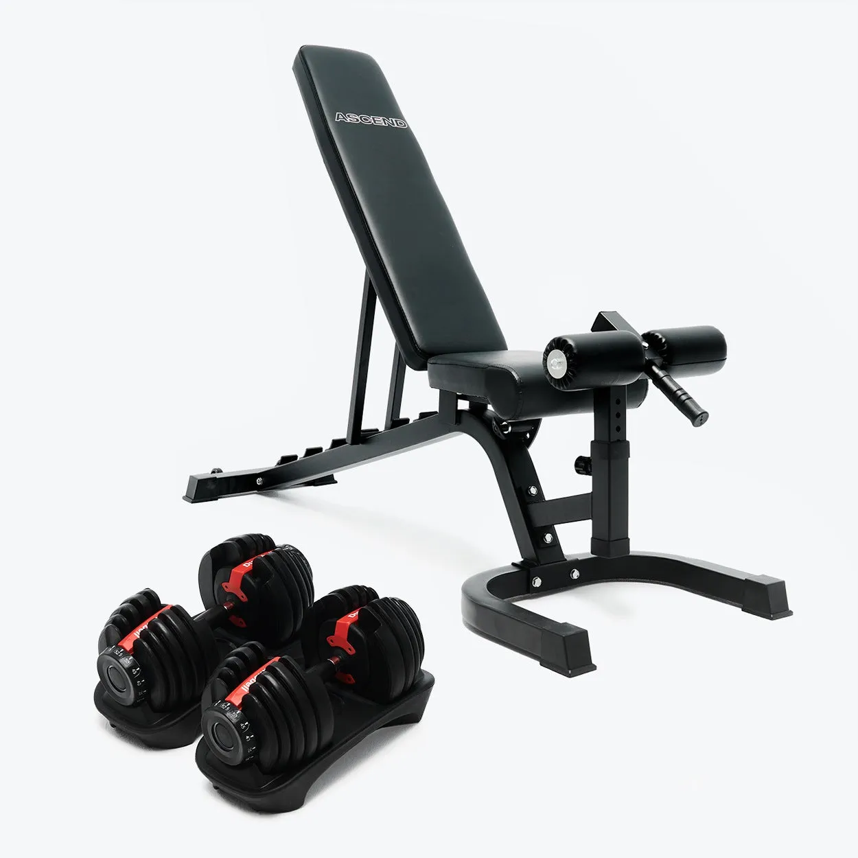 Bundle: Set of Dumbbells (5 - 52.5 lb) & Bench