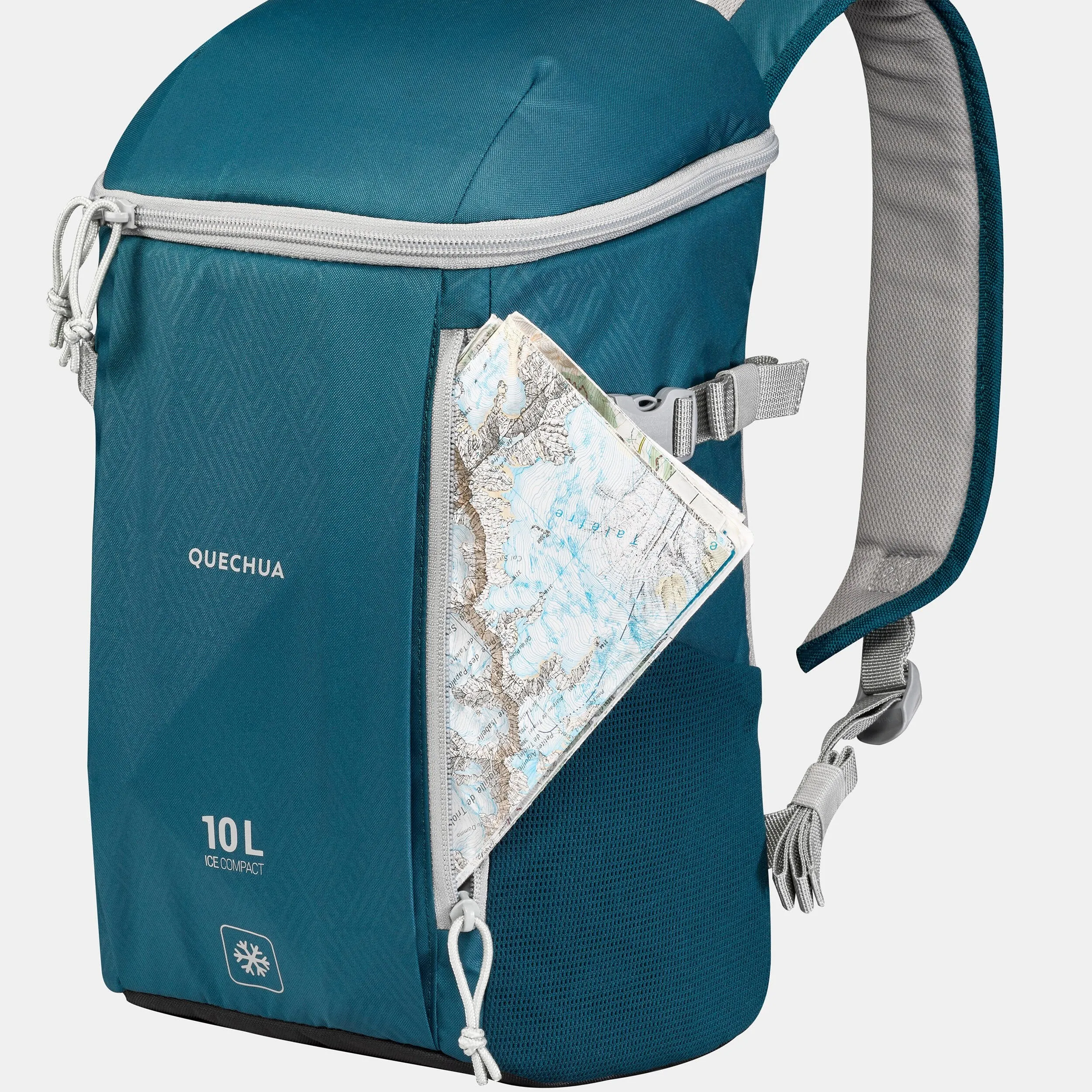 Cooler backpack Quechua Ice Compact hiking, 10 liters, blue