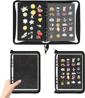 Enamel Pin Display Book,Pin Display Book,8-Page Pin Display Board,Suitable for storing sports pins, commemorative pins, medals, badges.