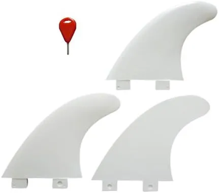 Funktion Nylon Flex Fin Set FCS fin 3pcs per Set in White Colour FKGF-3