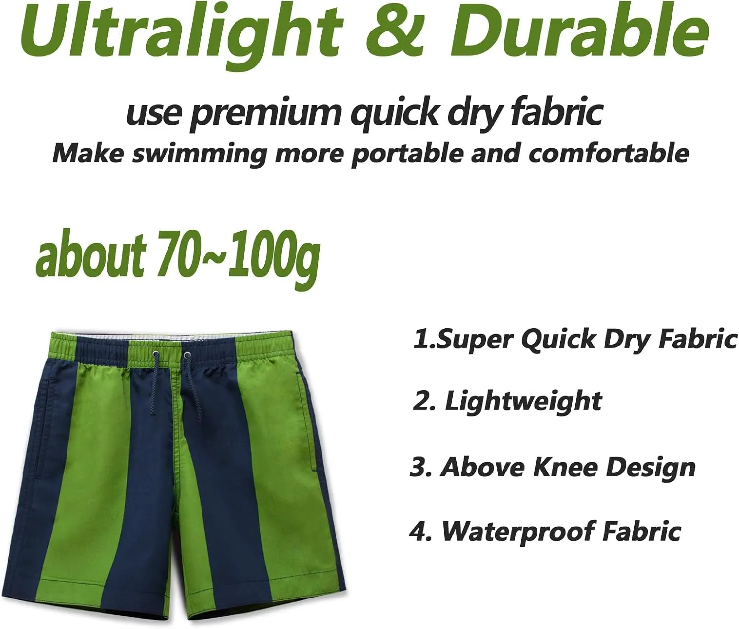 Girls Boys Swim Shorts Trunks Beach Board Shorts Kids Lightweight Casual Swimsuit Swimwear No Liner