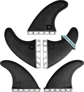 Honeycomb Fiberglass Performance Surf Fins  Fits Futures Single Tab - Ride as Twin, Thruster, or Quad  Durable, Lightweight & Versatile