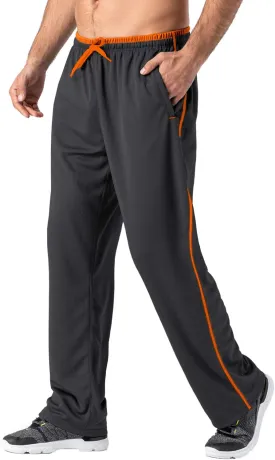 MAGNIVIT Men's Lightweight Sweatpants Loose Fit Open Bottom Mesh Athletic Pants with Zipper Pockets