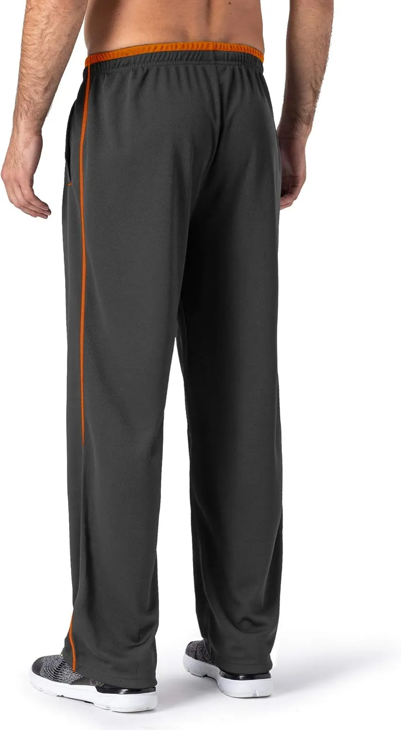 MAGNIVIT Men's Lightweight Sweatpants Loose Fit Open Bottom Mesh Athletic Pants with Zipper Pockets