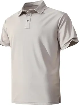 Men's Active Polo Shirt Quick Dry Performance Short Sleeve Tactical Golf Shirt