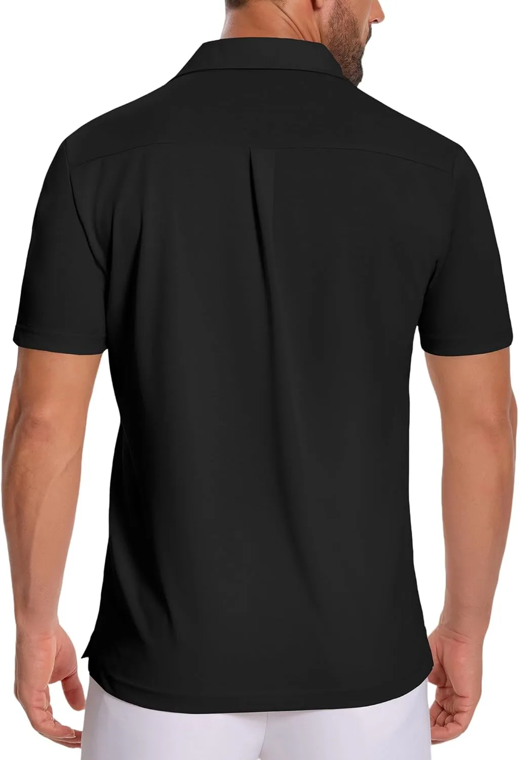 Mens Polo Shirts Short Sleeve Quick Dry Golf Casual Collared Tops Moisture Workout Cotton Polo T Shirts