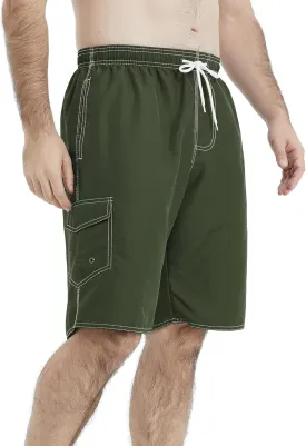 Mens Swim Trunks Swim Shorts Swimwear Swimsuit Beach Shorts Bathing Suits Quick Dry Waterproof
