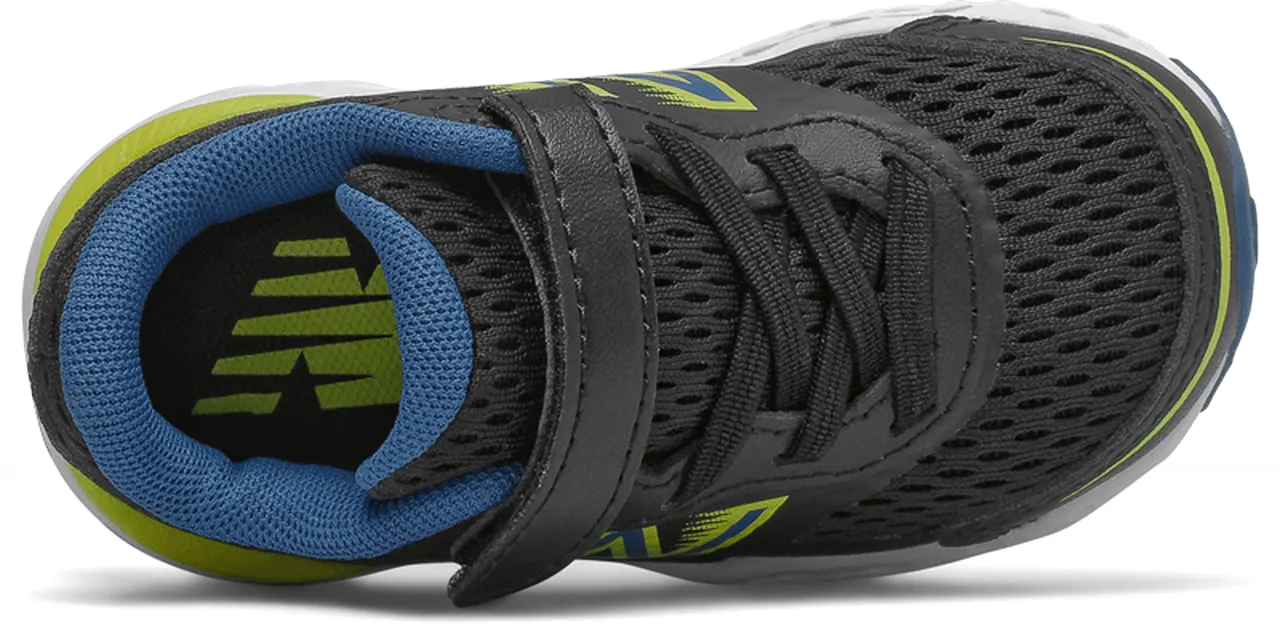 New Balance Kids 680v6 Running Shoes- Black/Blue