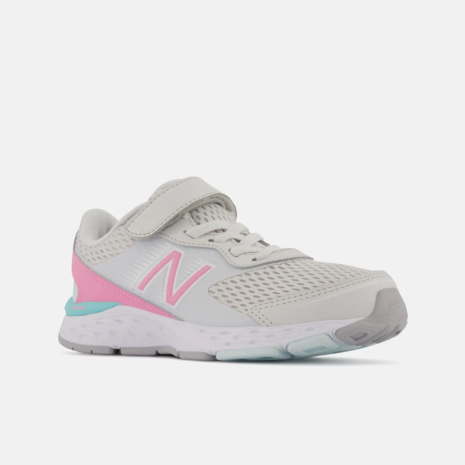 New Balance Kids 680v6 Running Shoes- Bubblegum/Surf