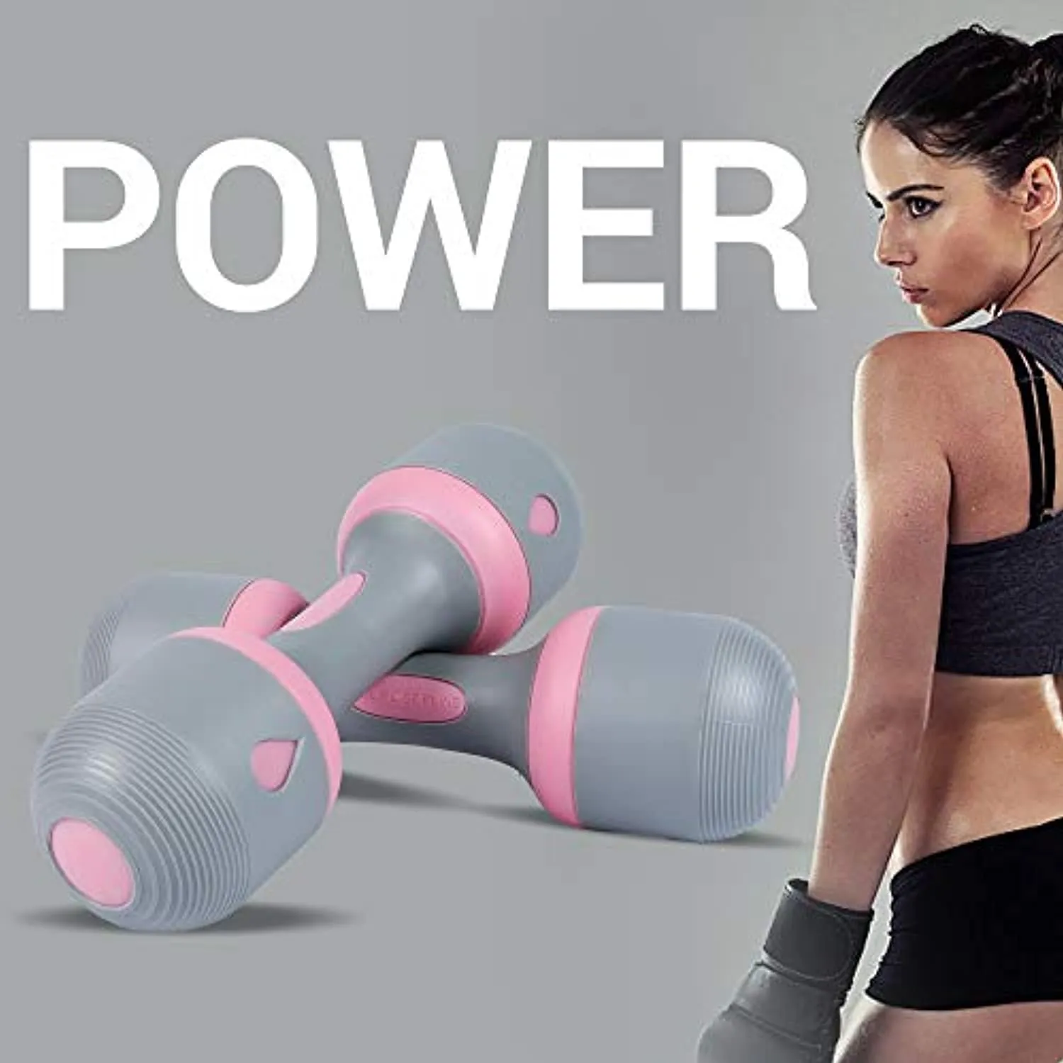 Nice C Adjustable Dumbbell Weight Pair, 5-in-1 Weight Options, Non-Slip Neoprene Hand, All-Purpose, Home, Gym, Office