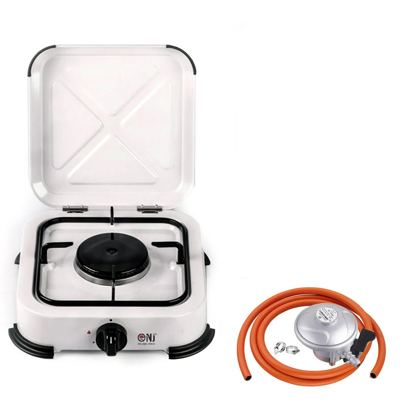 NJ-01 Lightweight Camping 1 Burner Gas Stove with Cover LPG Outdoor