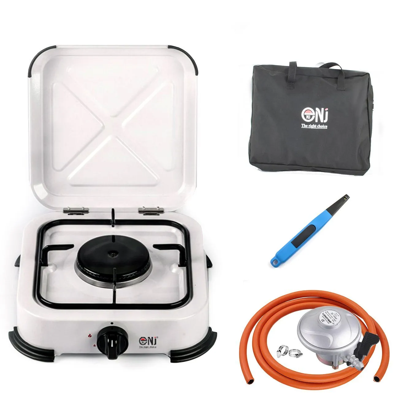 NJ-01 Lightweight Camping 1 Burner Gas Stove with Cover LPG Outdoor