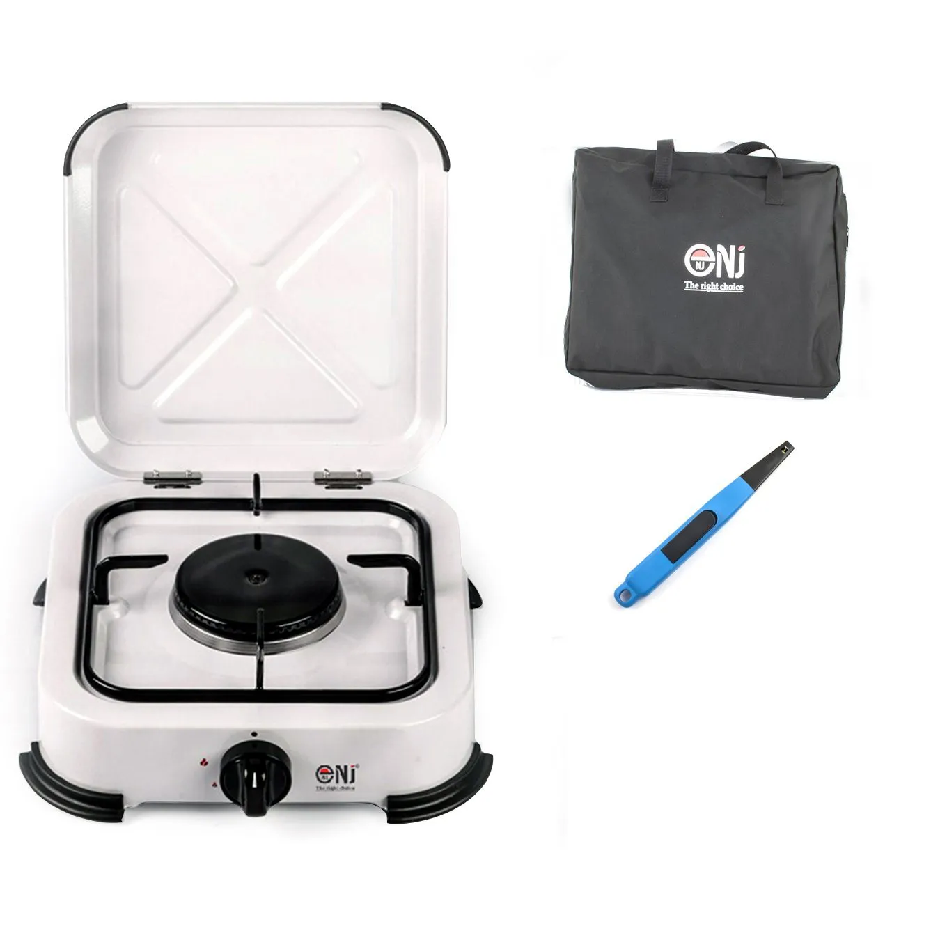 NJ-01 Lightweight Camping 1 Burner Gas Stove with Cover LPG Outdoor
