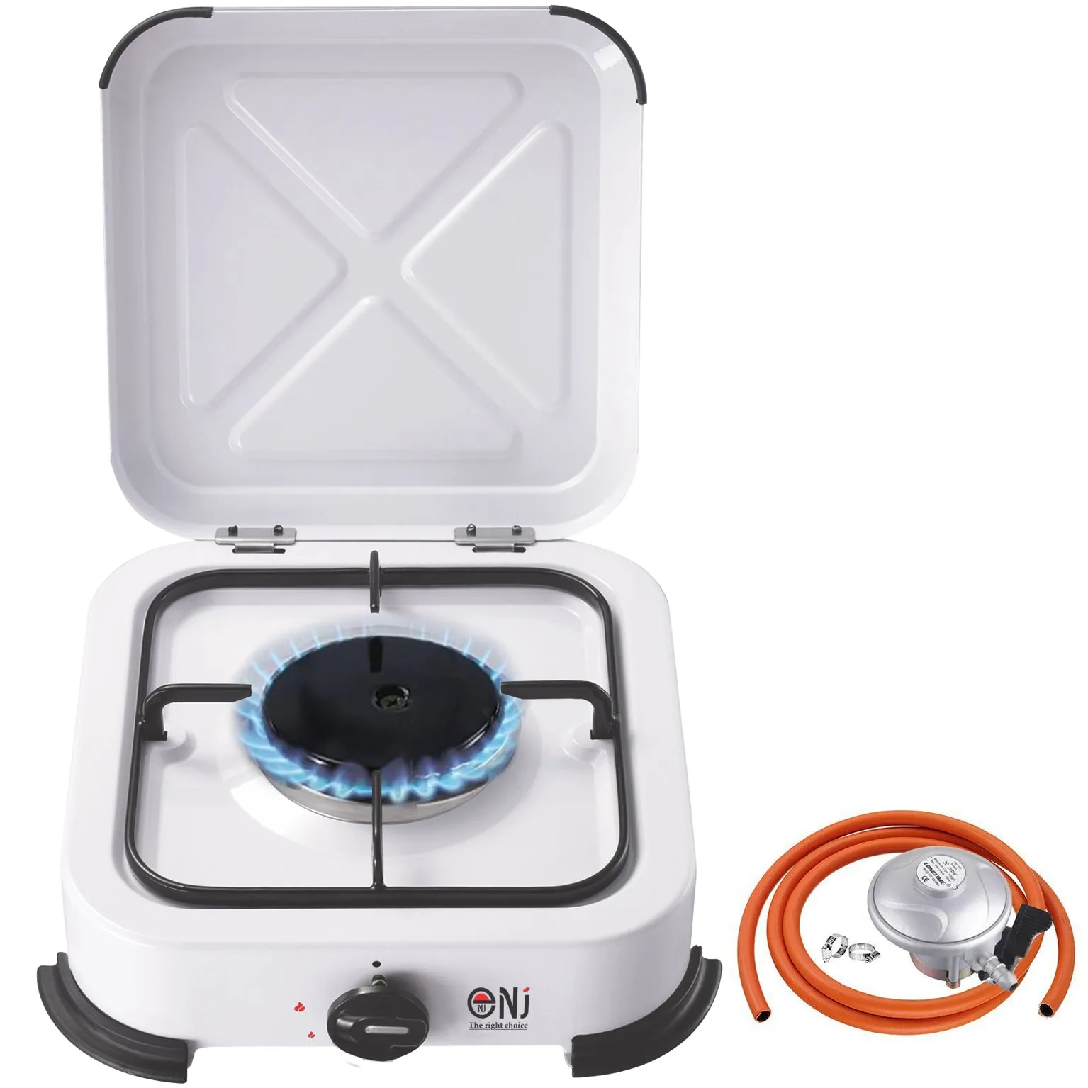NJ-01 Lightweight Camping 1 Burner Gas Stove with Cover LPG Outdoor