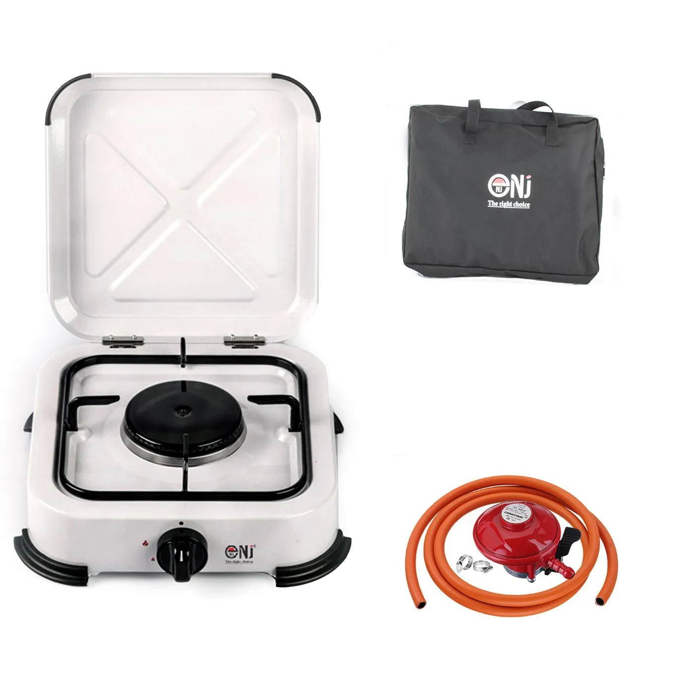 NJ-01 Lightweight Camping 1 Burner Gas Stove with Cover LPG Outdoor