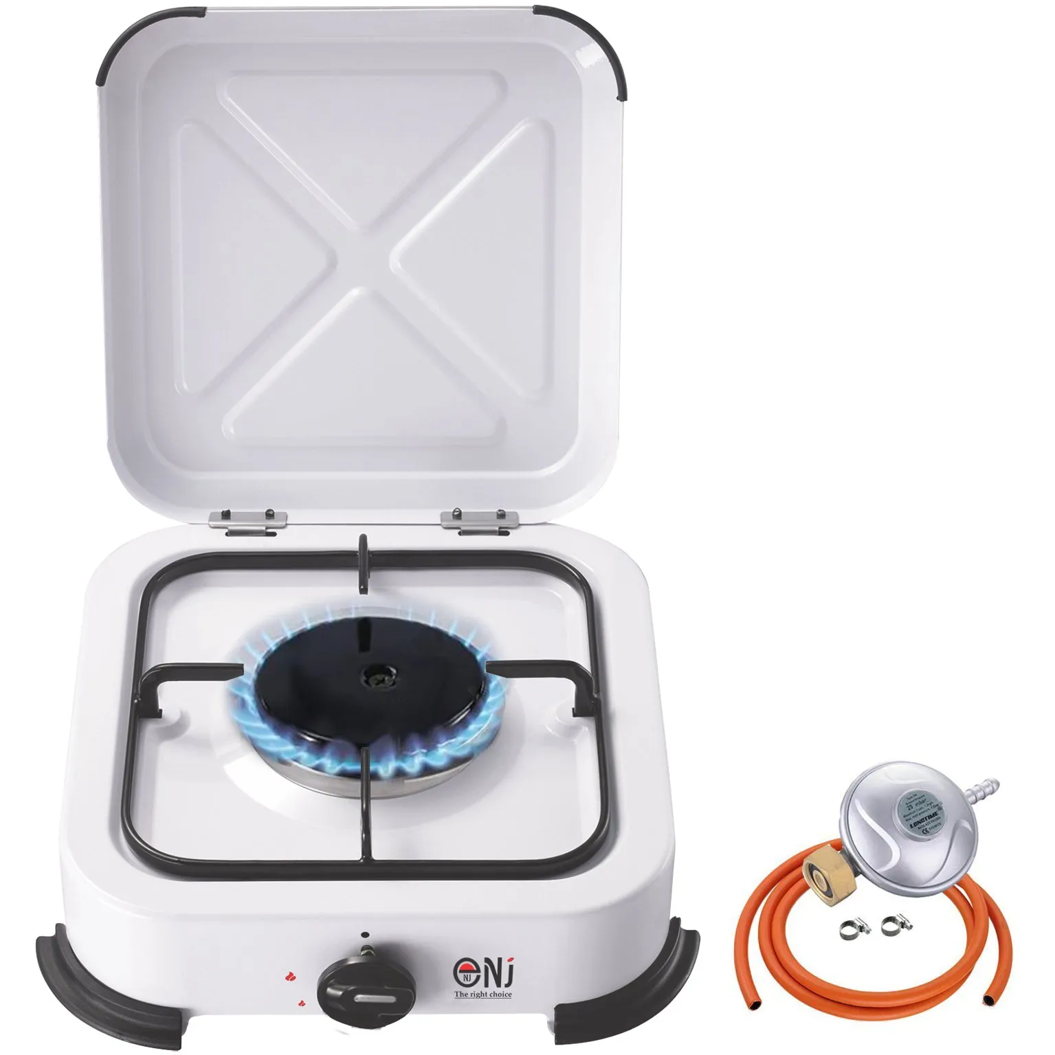 NJ-01 Lightweight Camping 1 Burner Gas Stove with Cover LPG Outdoor