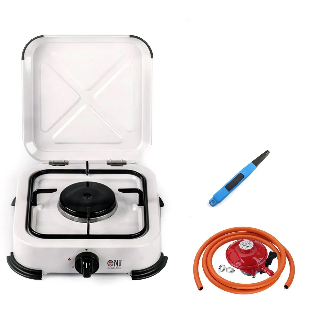 NJ-01 Lightweight Camping 1 Burner Gas Stove with Cover LPG Outdoor