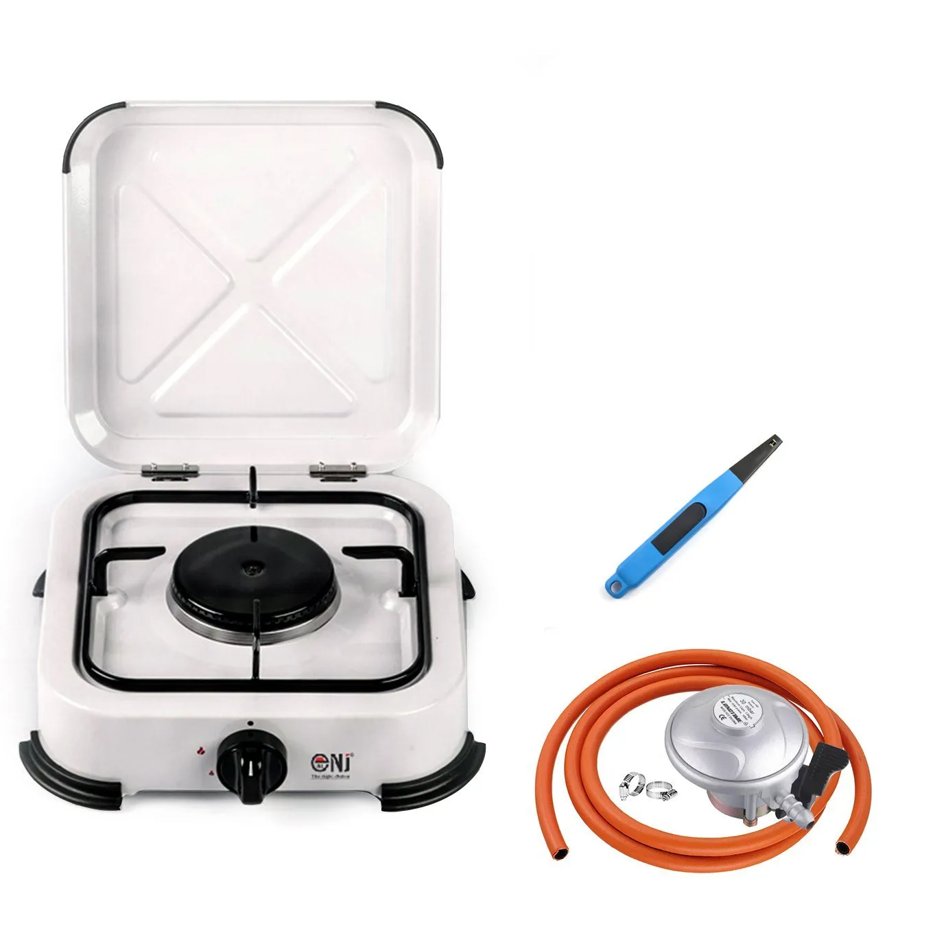NJ-01 Lightweight Camping 1 Burner Gas Stove with Cover LPG Outdoor