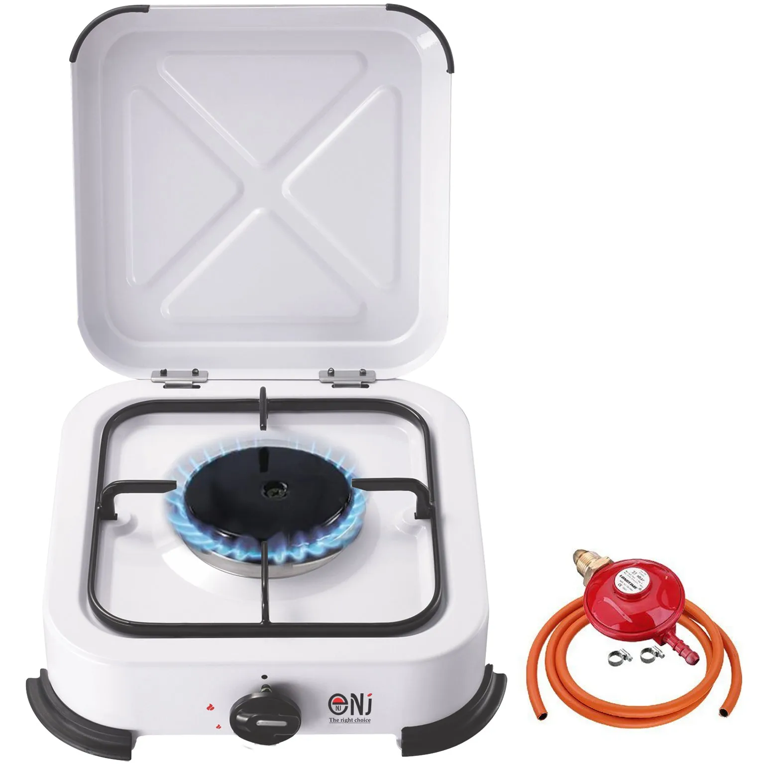 NJ-01 Lightweight Camping 1 Burner Gas Stove with Cover LPG Outdoor
