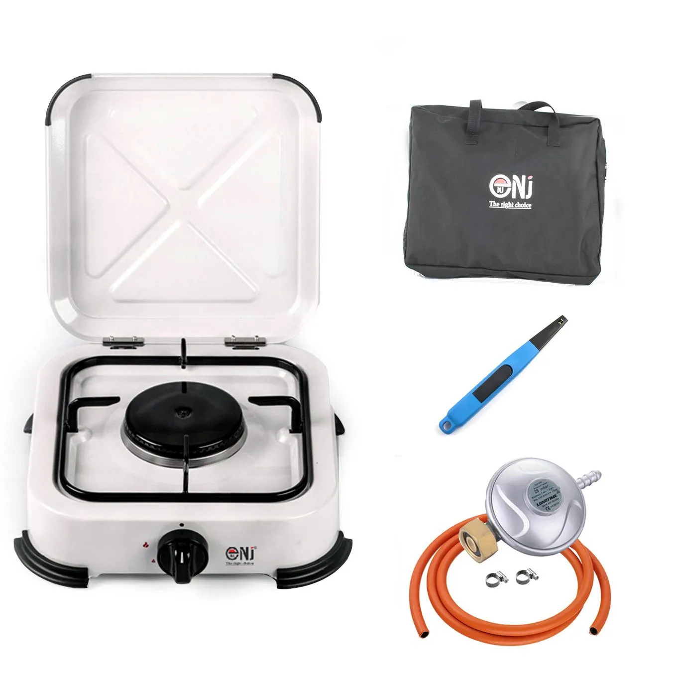 NJ-01 Lightweight Camping 1 Burner Gas Stove with Cover LPG Outdoor
