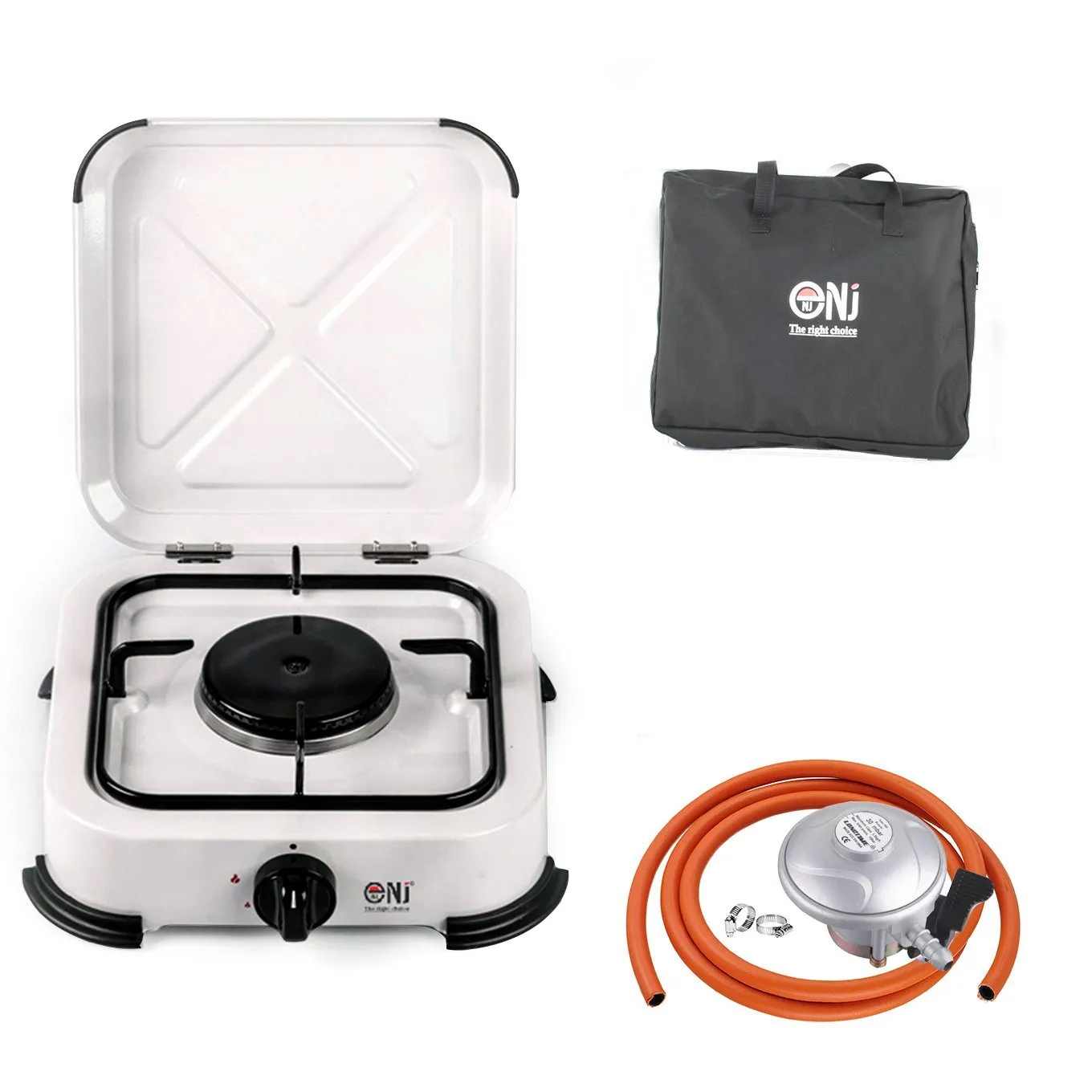 NJ-01 Lightweight Camping 1 Burner Gas Stove with Cover LPG Outdoor