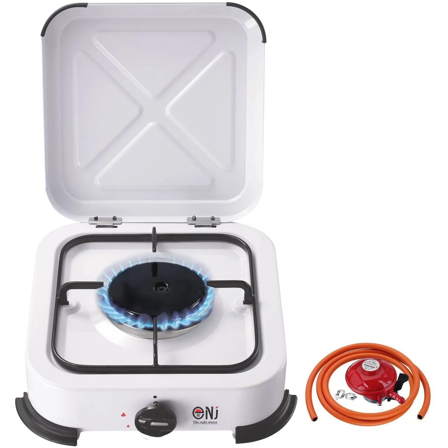 NJ-01 Lightweight Camping 1 Burner Gas Stove with Cover LPG Outdoor