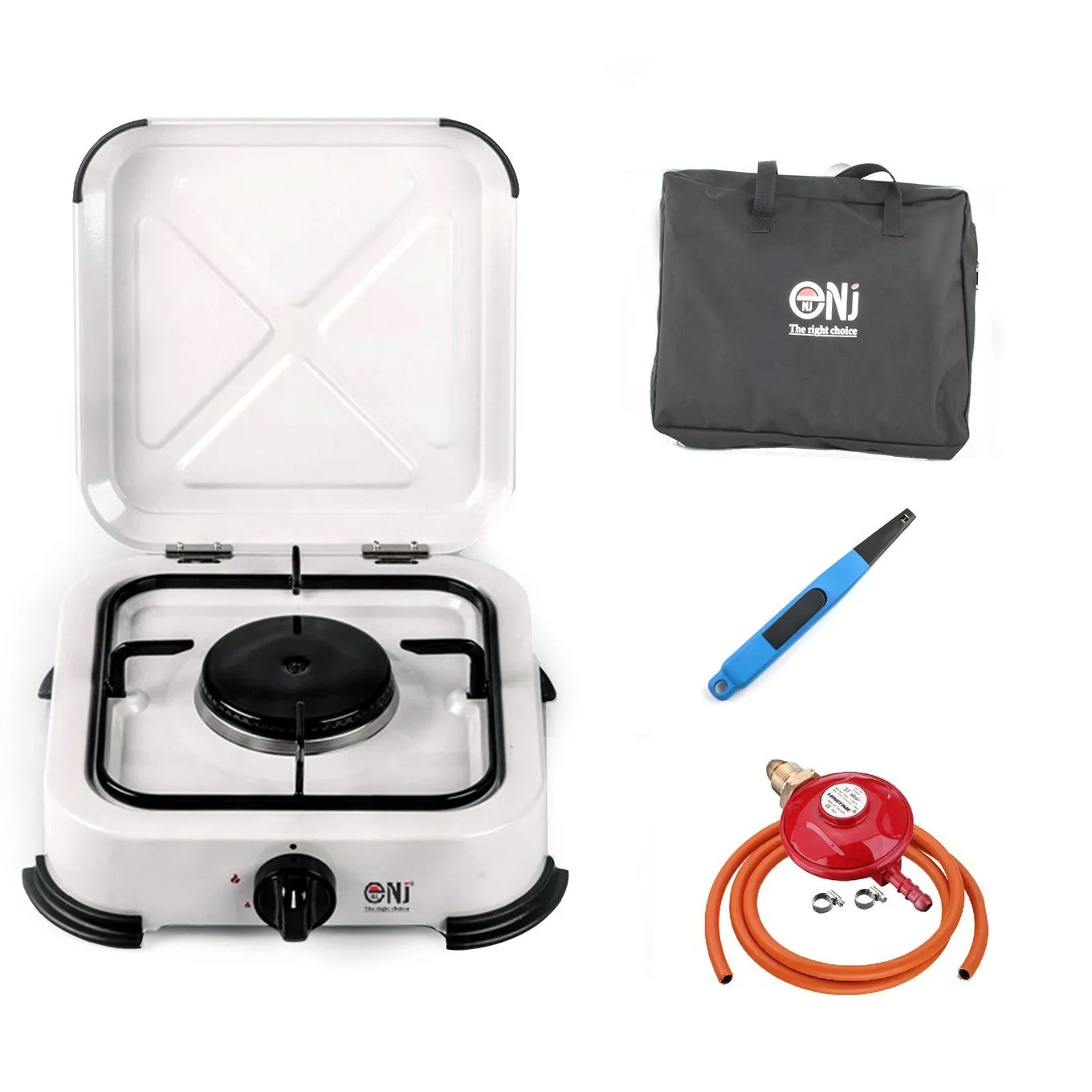 NJ-01 Lightweight Camping 1 Burner Gas Stove with Cover LPG Outdoor