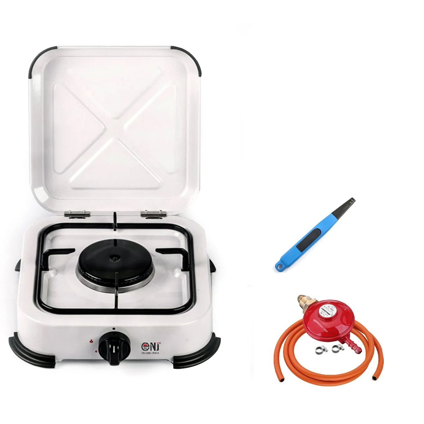NJ-01 Lightweight Camping 1 Burner Gas Stove with Cover LPG Outdoor