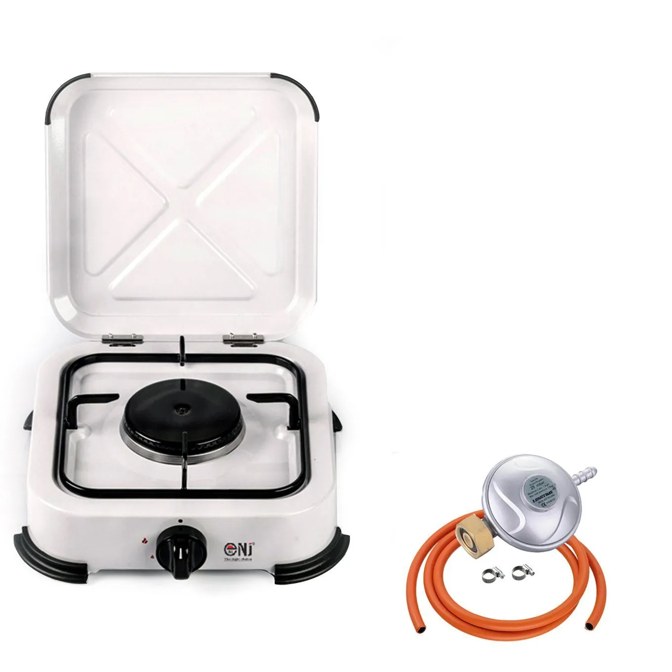 NJ-01 Lightweight Camping 1 Burner Gas Stove with Cover LPG Outdoor
