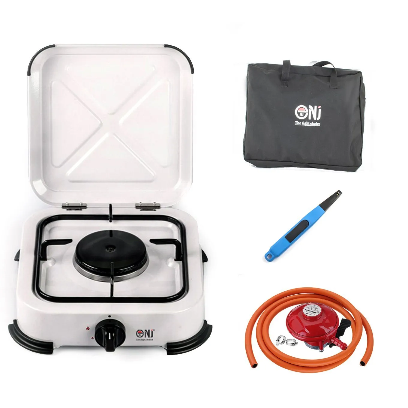 NJ-01 Lightweight Camping 1 Burner Gas Stove with Cover LPG Outdoor
