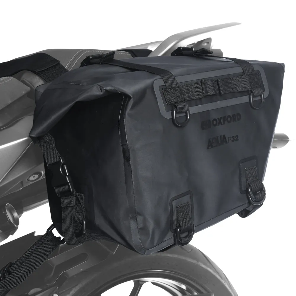 Oxford Aqua P32 Panniers Black Motorcycle luggage