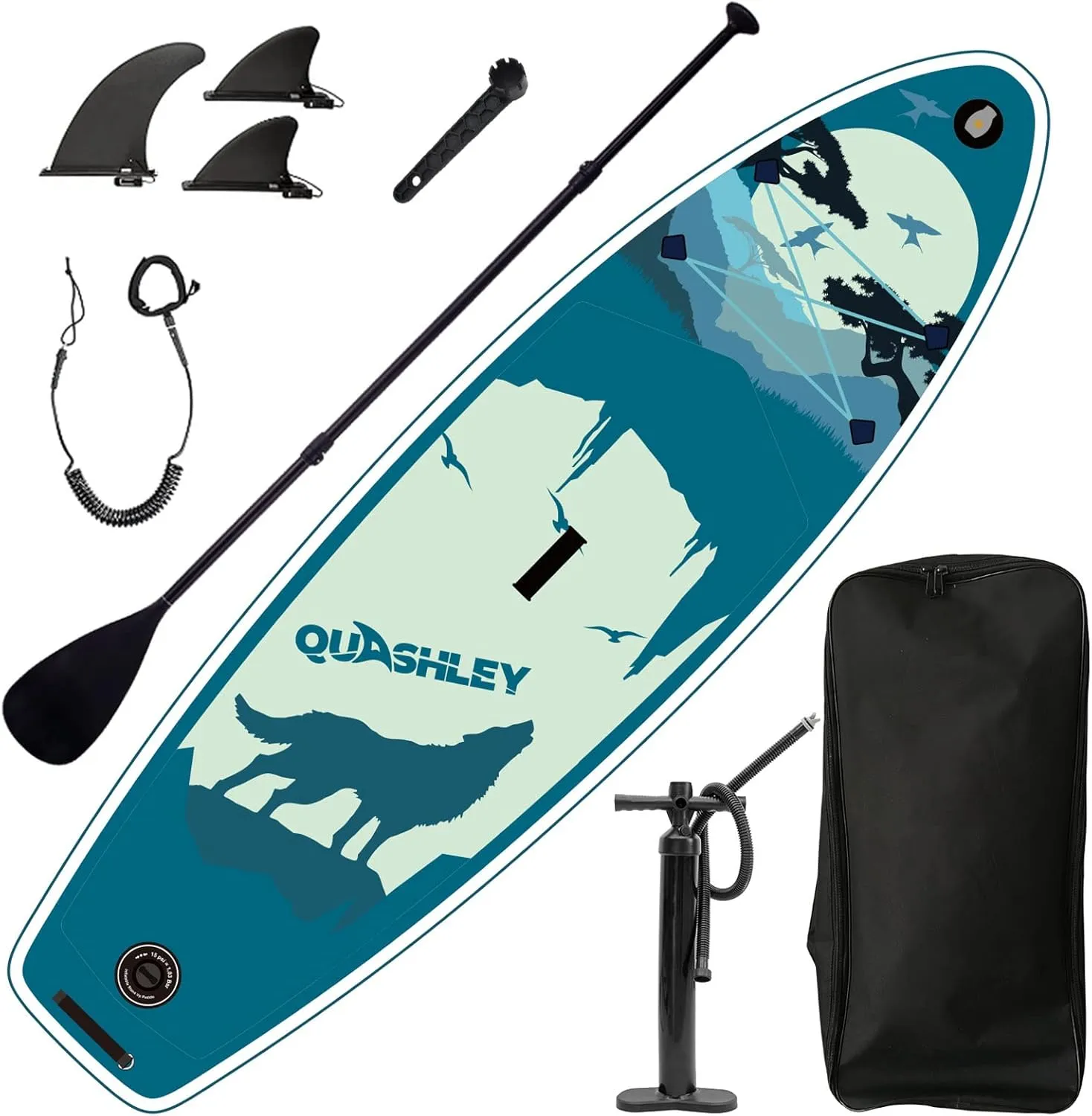 Premium Inflatable Stand Up Paddle Board, Yoga Board with Durable SUP Accessories&Carry Bag Waterproof Bag | Wide Stance, Surf Control, Non-Slip Deck, Leash, Paddle and Pump for Youth & Adult