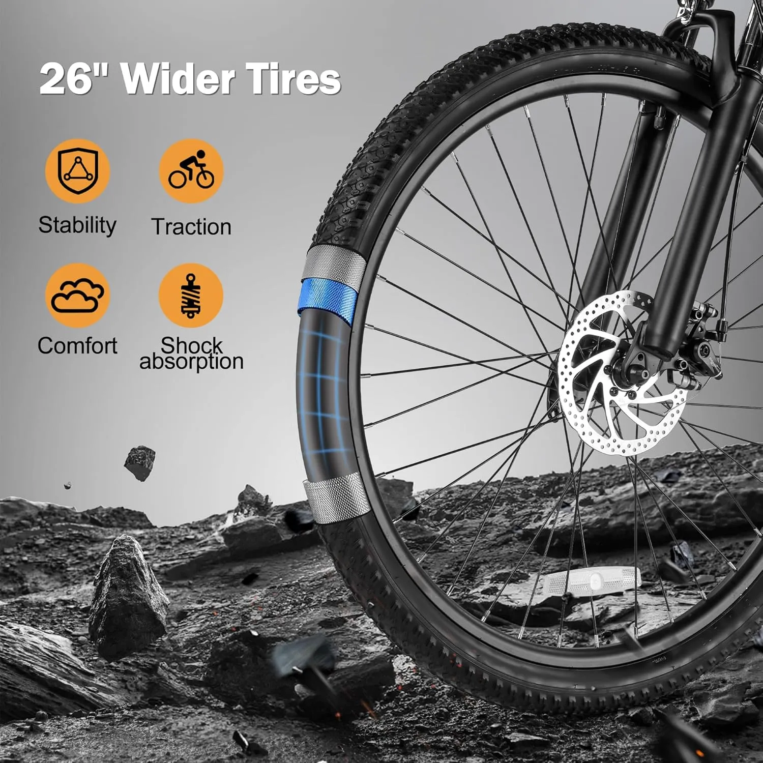 Race Electric Bike for Adults 21-Speed 27.5" Ebike, Up to 28MPH, Peak 1000W Brushless Motor, Removable Battery, Commuting Mountain Electric Bicycle with Fork Suspension