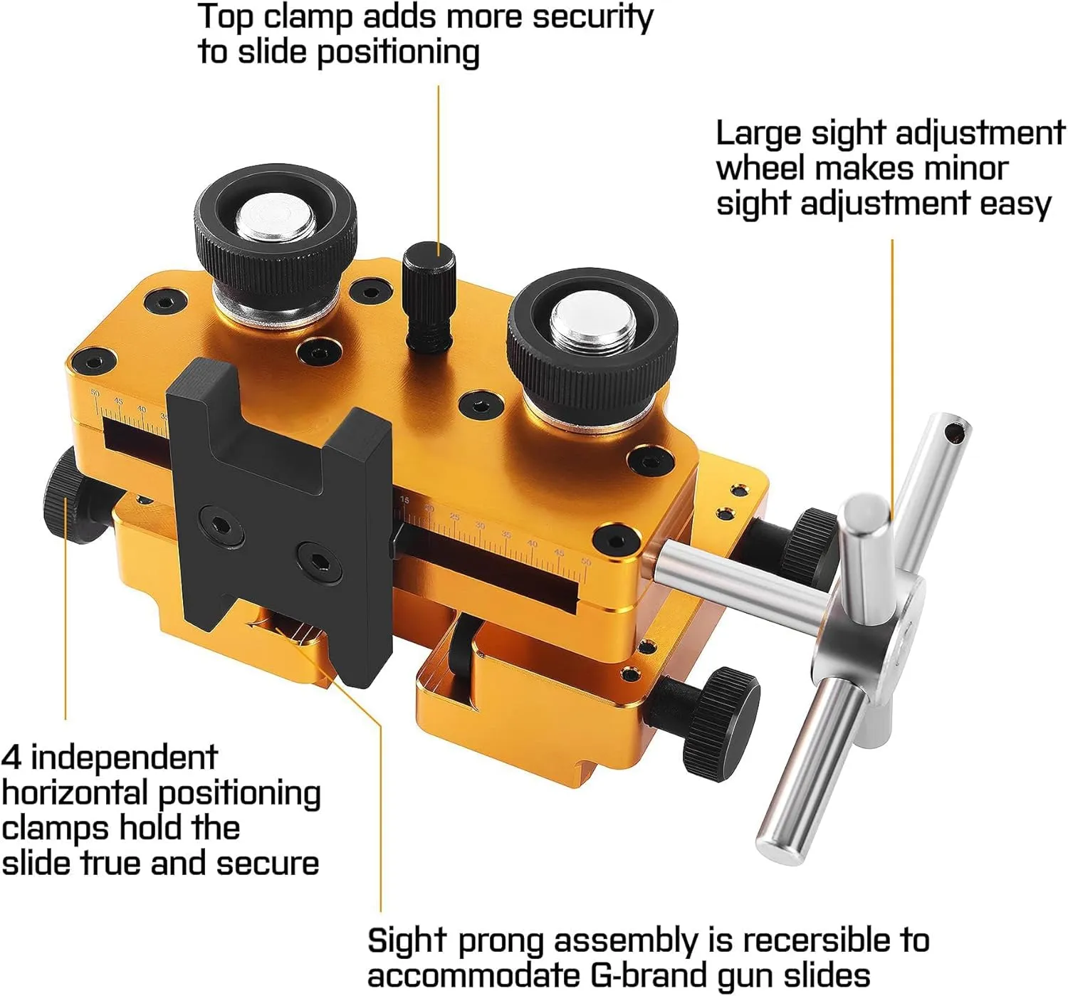 Sight Tool with Heavy-Duty Construction and Rotatable Sight Prong, Sight Adjustment Tool Sight Removal Tool