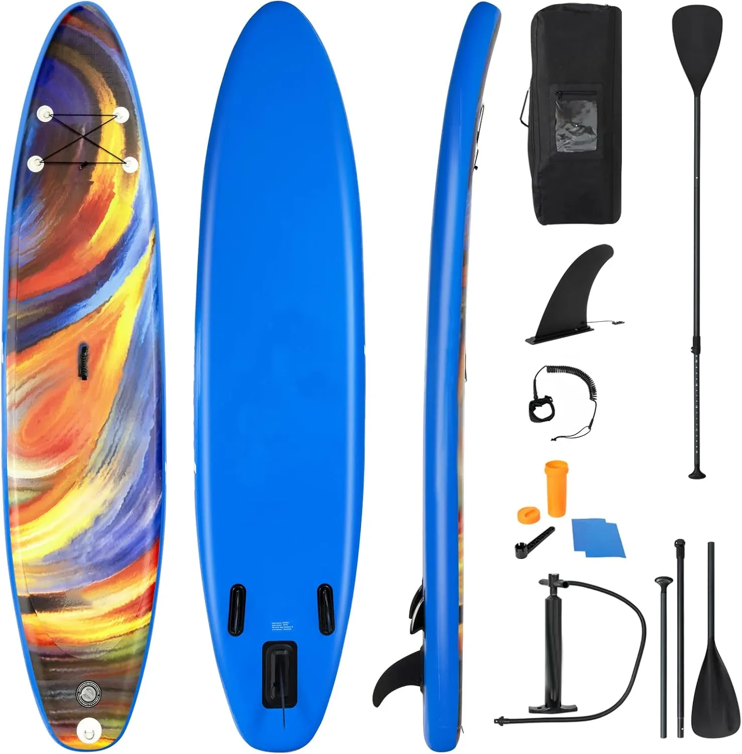 Stand Up Paddle Board- 10'/10.5'/11'30"6" SPORFIT Inflatable Paddleboard with Premium SUP Accessories & Backpack, Non-Slip Deck, Waterproof Bag, Leash, Paddle and Hand Pump for Youth & Adult