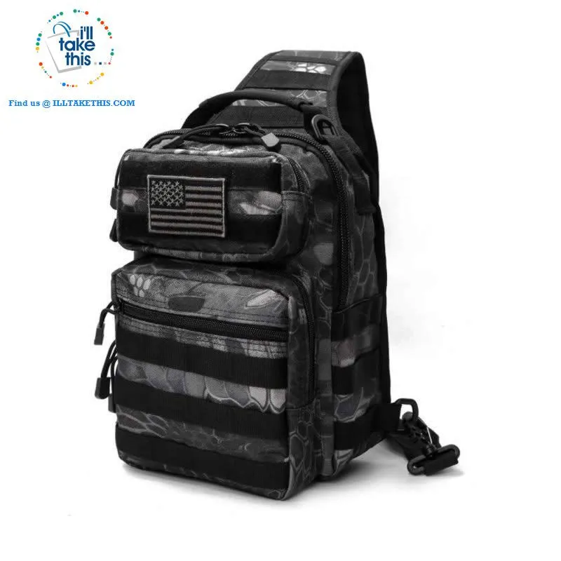 Tactical Crossbody/Shoulder Backpack Ideal for Camping, Hiking, Fishing or School