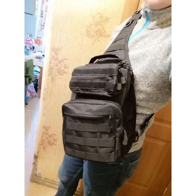 Tactical Crossbody/Shoulder Backpack Ideal for Camping, Hiking, Fishing or School
