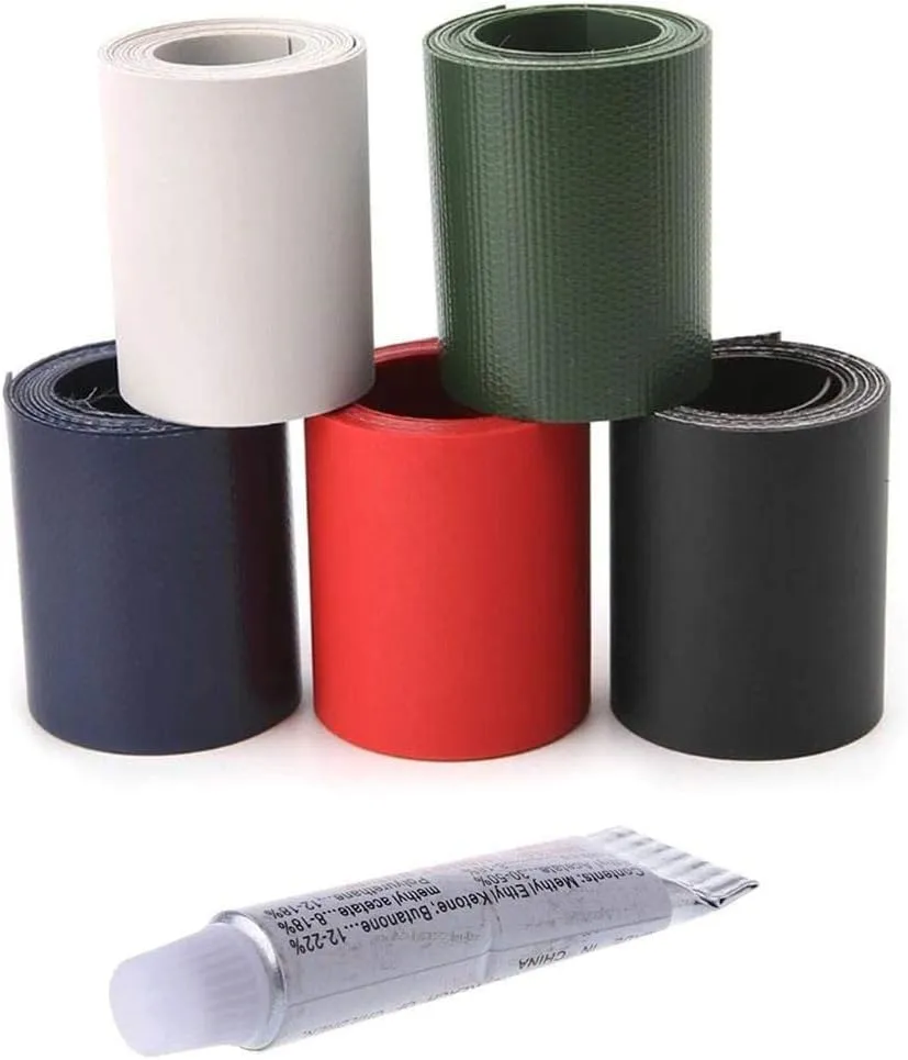 Waterproof PVC Repair Patch Kit for Kayak Dinghy Drift Boats Inflatable Boat Special Damaged Leaking Hole Repair Glue Patch Tool DaJiKan (Color : Blue)