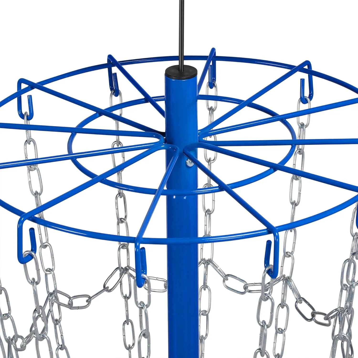 Yaheetech Portable Disc Golf Basket Target Disc Sports 12-Chain Practice Disc Golf Target Steel Hole Disc Golf Goals Catcher Indoor & Outdoor, Blue/Red/Orange/Black