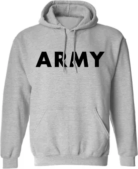 zerogravitee ARMY Hooded Pullover Sweatshirt in Sport Grey